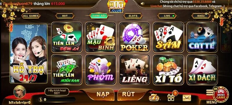 Kho trò chơi phong phú